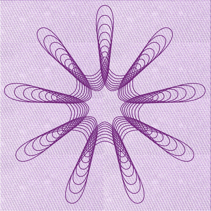 Round Patterned Purple Rug, pat3347pur