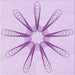 Round Patterned Purple Rug, pat3347pur