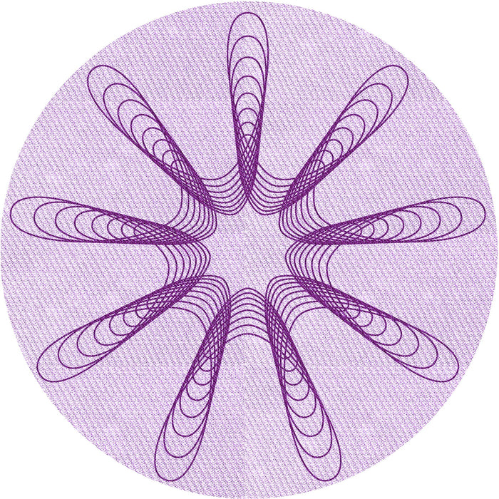 Square Patterned Purple Rug, pat3347pur