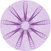 Square Patterned Purple Rug, pat3347pur