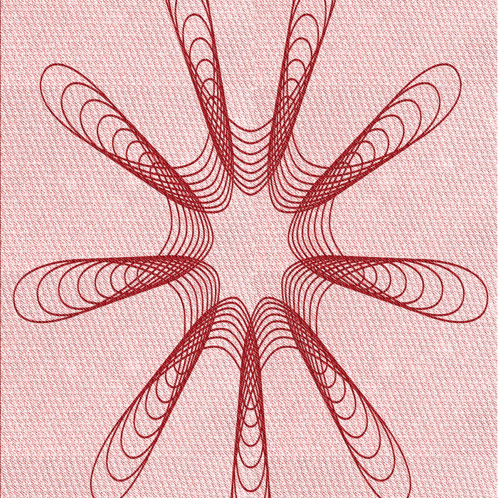 Machine Washable Transitional Pastel Red Pink Rug, wshpat3347rd