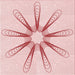 Round Patterned Pastel Red Pink Rug, pat3347rd