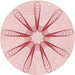 Square Patterned Pastel Red Pink Rug, pat3347rd