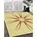 Machine Washable Transitional Sun Yellow Rug in a Family Room, wshpat3347yw