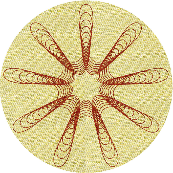 Square Patterned Sun Yellow Rug, pat3347yw