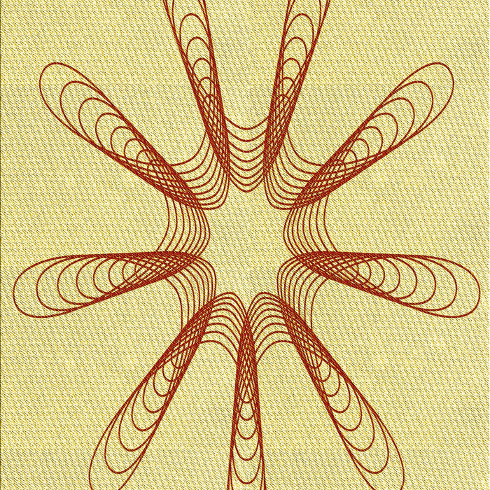 Patterned Sun Yellow Rug, pat3347yw