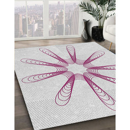 Patterned Off-White Novelty Rug in Family Room, pat3347