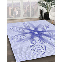 Patterned Lavender Blue Rug, pat3348blu