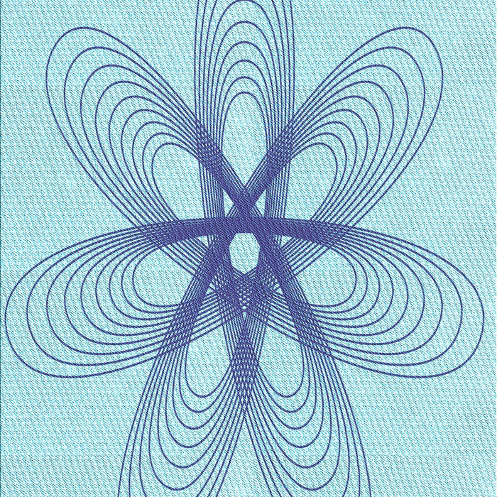 Patterned Iceberg Blue Rug, pat3348lblu