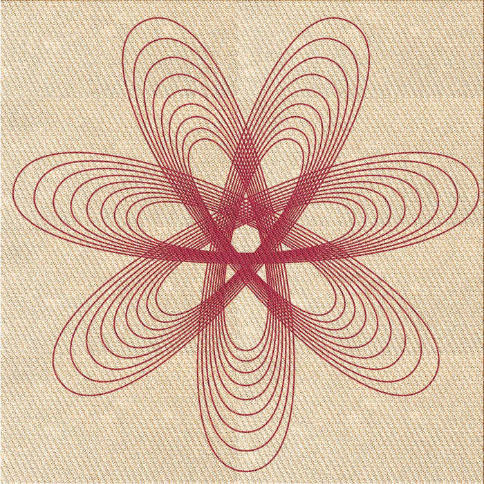 Round Patterned Peach Beige Rug, pat3348org