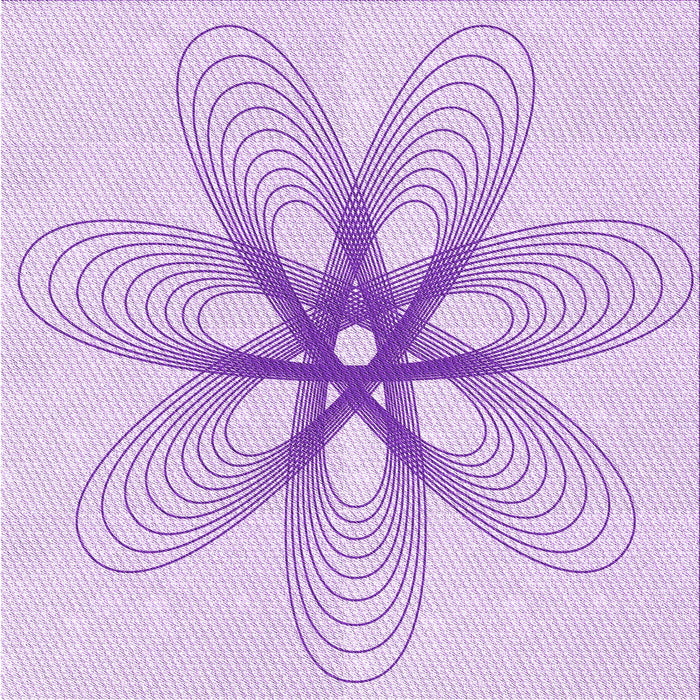 Round Machine Washable Transitional Purple Rug, wshpat3348pur