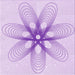Round Machine Washable Transitional Purple Rug, wshpat3348pur
