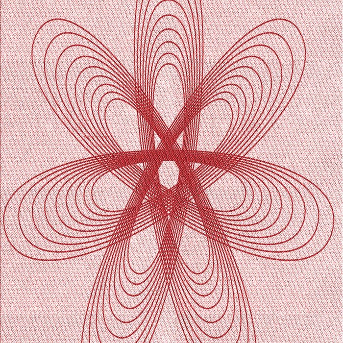 Patterned Pink Rug, pat3348rd