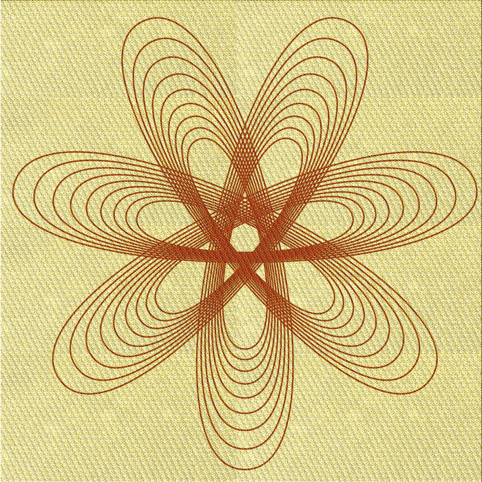 Round Patterned Sun Yellow Rug, pat3348yw