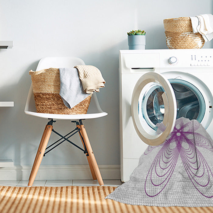 Machine Washable Transitional Lavender Purple Rug in a Washing Machine, wshpat3348