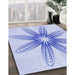 Machine Washable Transitional Lavender Blue Rug in a Family Room, wshpat3349blu