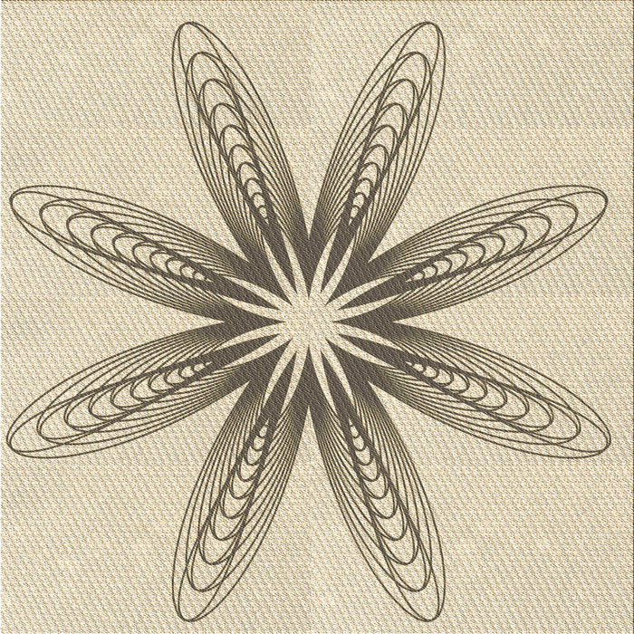 Round Patterned Wheat Beige Rug, pat3349brn