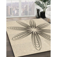 Patterned Wheat Beige Rug, pat3349brn