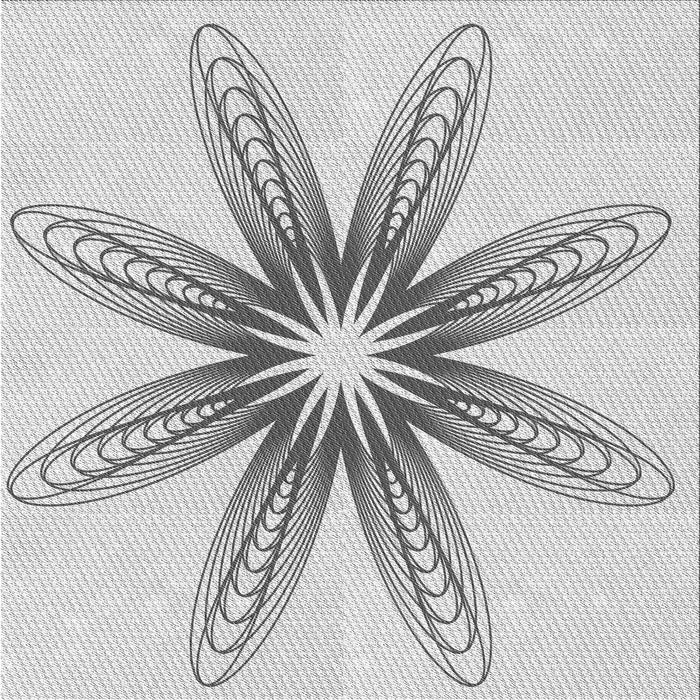 Round Patterned Platinum Gray Rug, pat3349gry