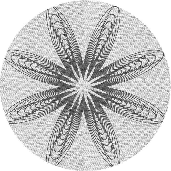 Square Patterned Platinum Gray Rug, pat3349gry