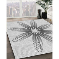 Patterned Platinum Gray Rug, pat3349gry