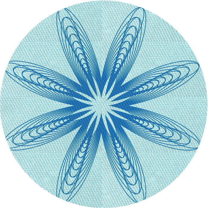 Square Patterned Electric Blue Rug, pat3349lblu