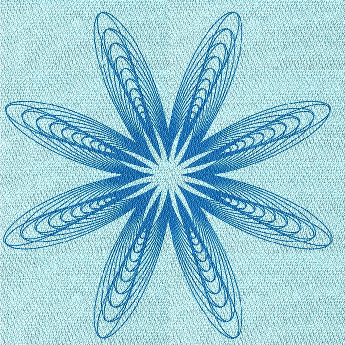 Round Machine Washable Transitional Electric Blue Rug, wshpat3349lblu