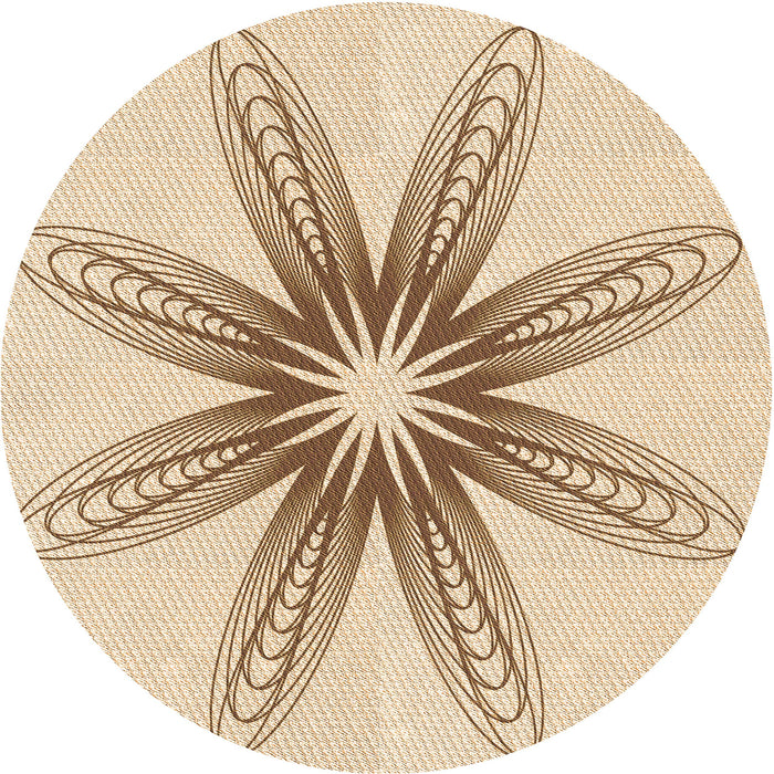 Square Patterned Bronze Brown Rug, pat3349org