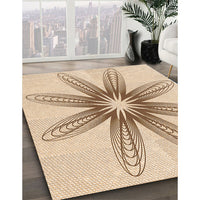 Patterned Bronze Brown Rug, pat3349org