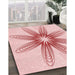 Machine Washable Transitional Light Rose Pink Rug in a Family Room, wshpat3349rd