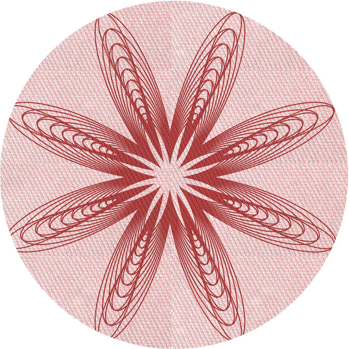 Square Patterned Light Rose Pink Rug, pat3349rd