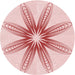 Square Patterned Light Rose Pink Rug, pat3349rd