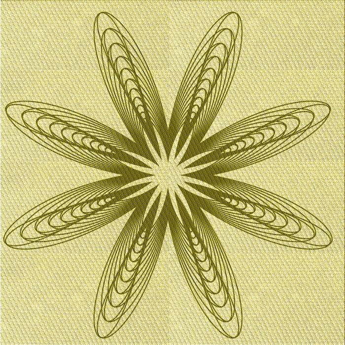 Round Machine Washable Transitional Sun Yellow Rug, wshpat3349yw