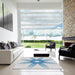 Square Machine Washable Transitional Water Blue Rug in a Living Room, wshpat3349