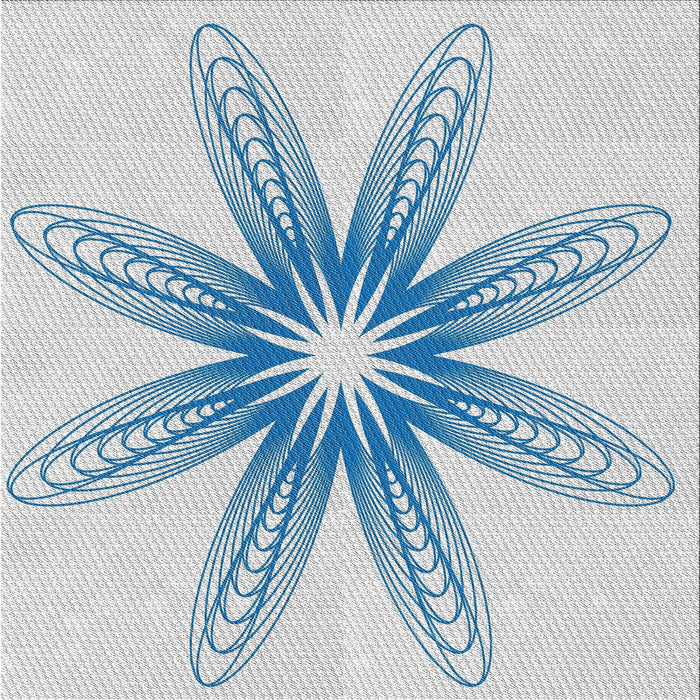 Square Patterned Water Blue Novelty Rug, pat3349