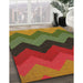Patterned Red Novelty Rug in Family Room, pat334