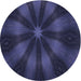 Square Machine Washable Transitional Deep Periwinkle Purple Rug in a Living Room, wshpat335blu