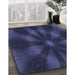 Patterned Deep Periwinkle Purple Rug in Family Room, pat335blu
