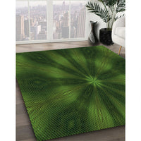 Patterned Dark Forest Green Rug, pat335grn
