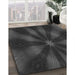 Patterned Charcoal Black Rug in Family Room, pat335gry