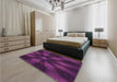 Patterned Pink Plum Purple Rug in a Bedroom, pat335pur