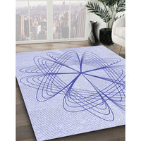 Patterned Lavender Blue Rug, pat3350blu