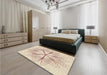 Patterned Light Copper Gold Rug in a Bedroom, pat3350brn