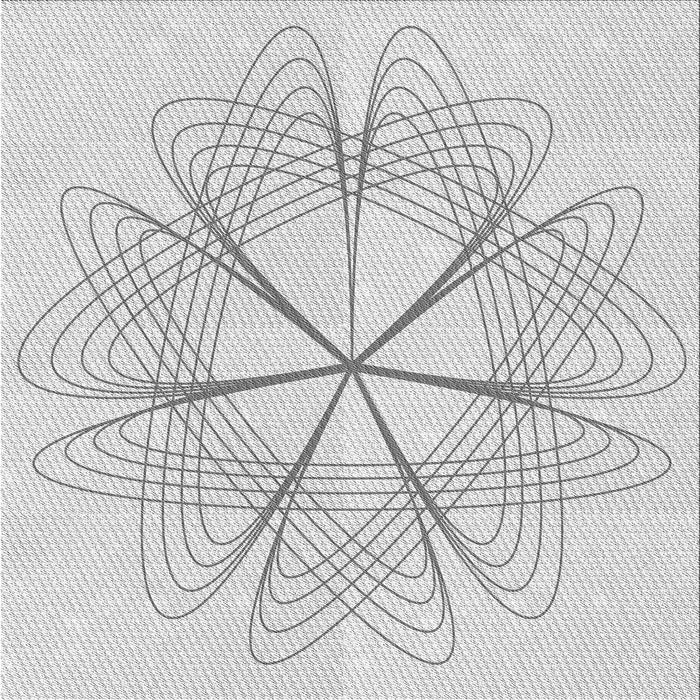 Round Patterned Platinum Gray Rug, pat3350gry