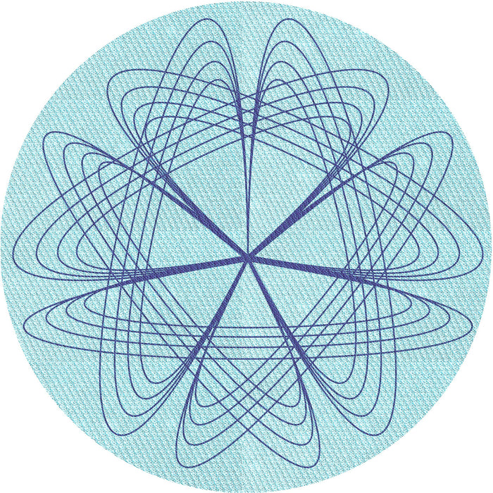 Square Machine Washable Transitional Iceberg Blue Rug in a Living Room, wshpat3350lblu