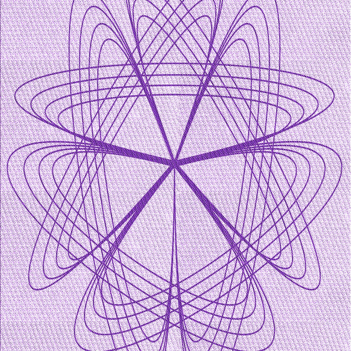 Machine Washable Transitional Purple Rug, wshpat3350pur