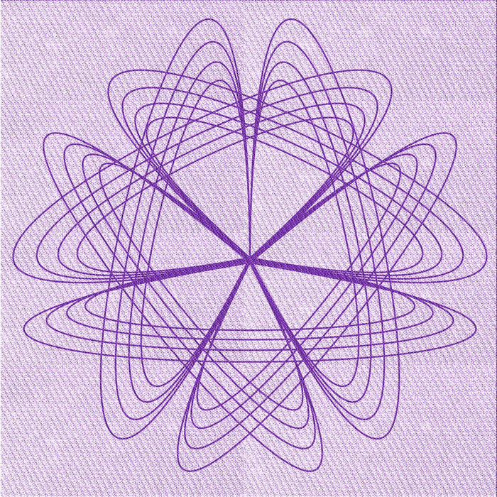 Round Patterned Purple Rug, pat3350pur