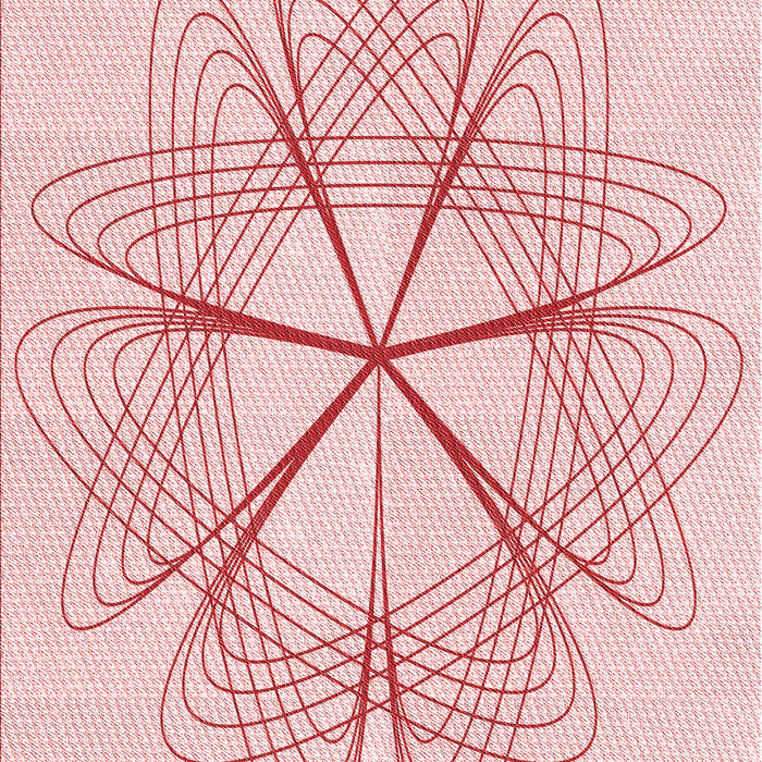 Patterned Pastel Red Pink Rug, pat3350rd