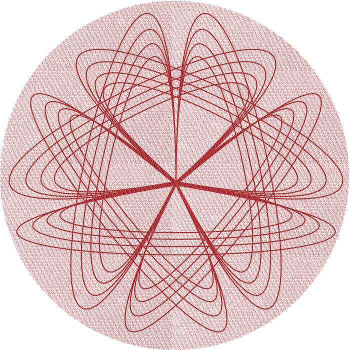 Square Patterned Pastel Red Pink Rug, pat3350rd