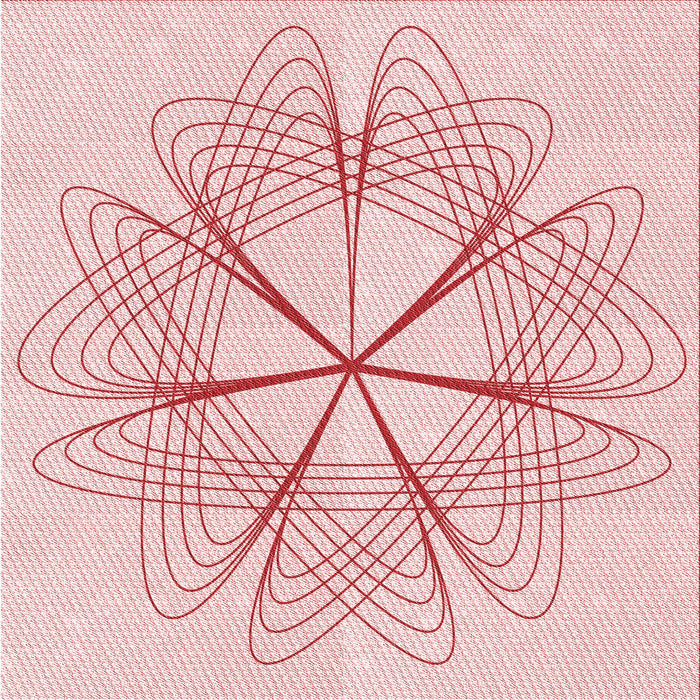 Round Patterned Pastel Red Pink Rug, pat3350rd